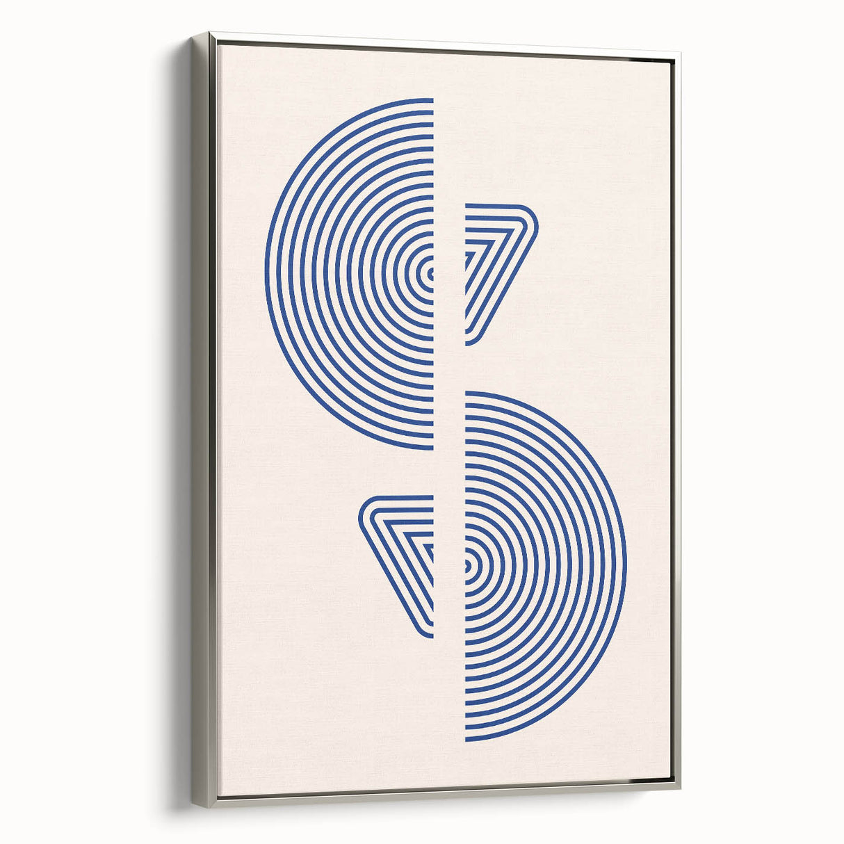 Boho Wall Art | Abstract Geometric Royal Blue Print | Modern Decor