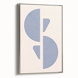 Boho Wall Art | Abstract Geometric Royal Blue Print | Modern Decor