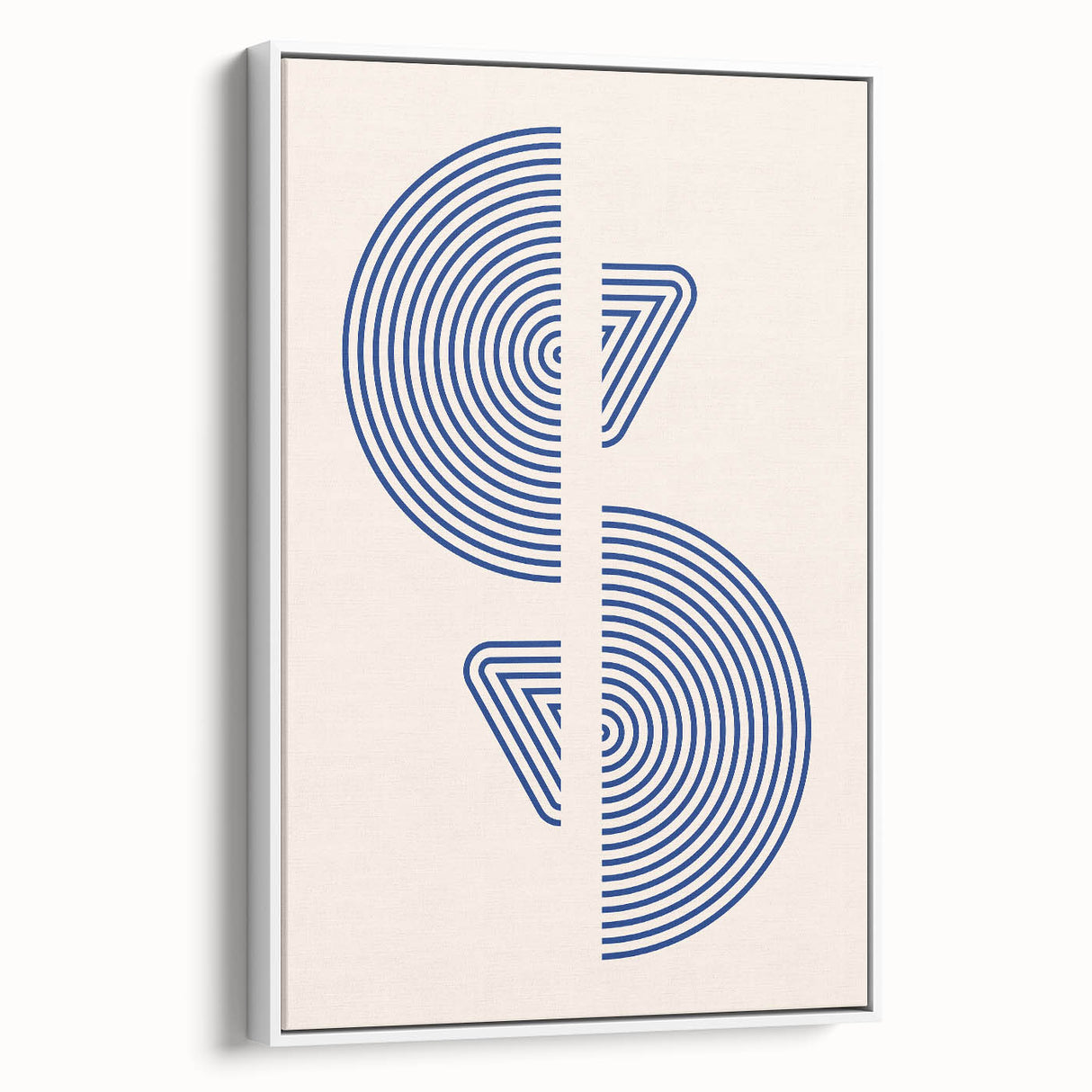 Boho Wall Art | Abstract Geometric Royal Blue Print | Modern Decor