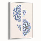 Boho Wall Art | Abstract Geometric Royal Blue Print | Modern Decor