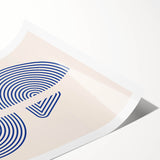 Boho Wall Art | Abstract Geometric Royal Blue Print | Modern Decor