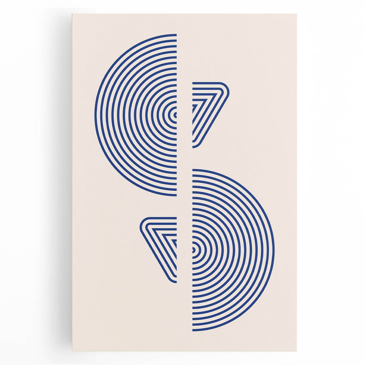 Boho Wall Art | Abstract Geometric Royal Blue Print | Modern Decor