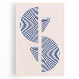 Boho Wall Art | Abstract Geometric Royal Blue Print | Modern Decor