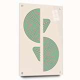 Boho Decor Canvas - Geometric Green Bohemian Wall Art for Modern Homes