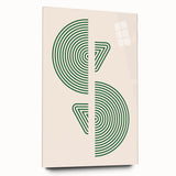 Boho Decor Canvas - Geometric Green Bohemian Wall Art for Modern Homes