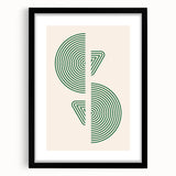 Boho Decor Canvas - Geometric Green Bohemian Wall Art for Modern Homes