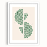 Boho Decor Canvas - Geometric Green Bohemian Wall Art for Modern Homes