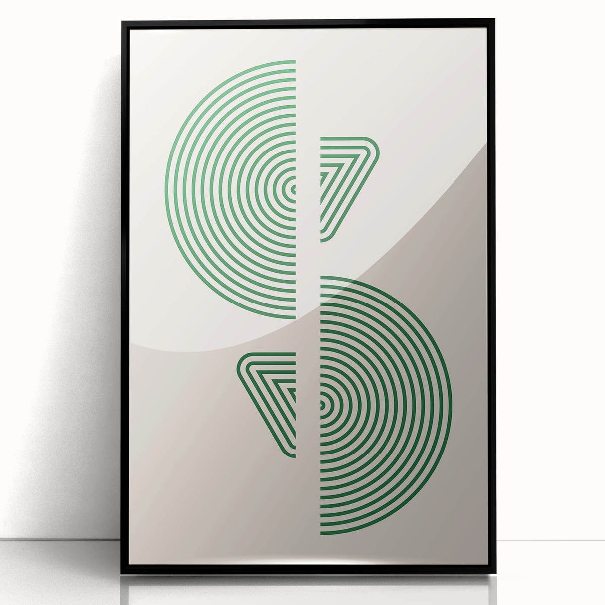 Boho Decor Canvas - Geometric Green Bohemian Wall Art for Modern Homes