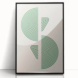 Boho Decor Canvas - Geometric Green Bohemian Wall Art for Modern Homes