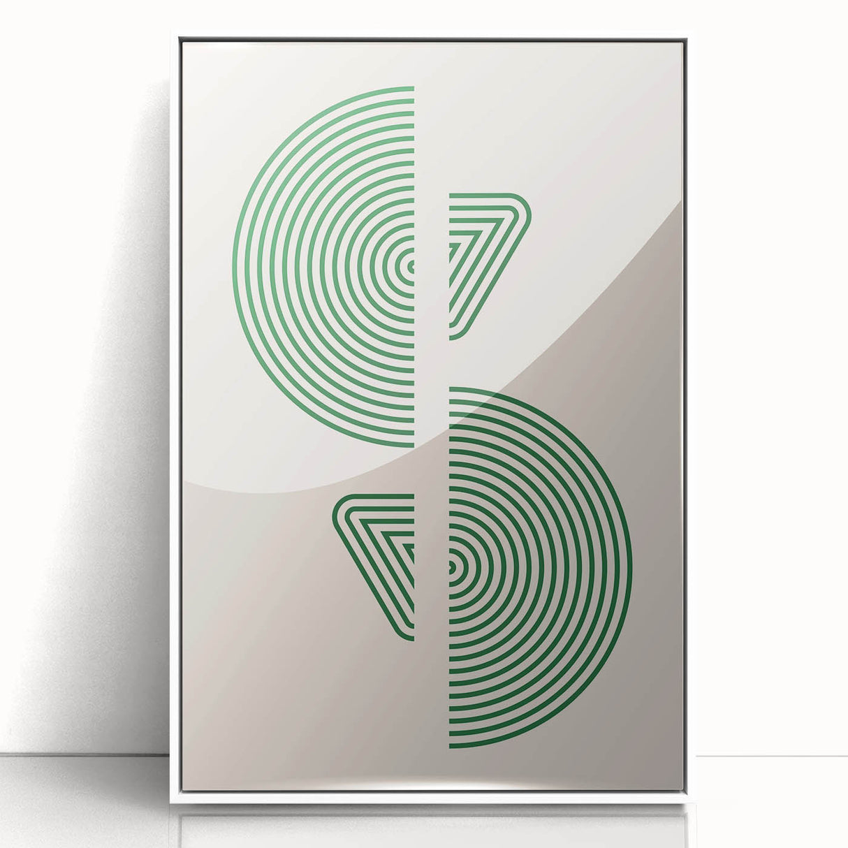 Boho Decor Canvas - Geometric Green Bohemian Wall Art for Modern Homes