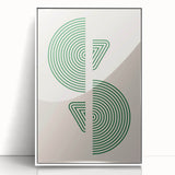 Boho Decor Canvas - Geometric Green Bohemian Wall Art for Modern Homes