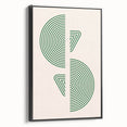 Boho Decor Canvas - Geometric Green Bohemian Wall Art for Modern Homes