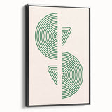 Boho Decor Canvas - Geometric Green Bohemian Wall Art for Modern Homes