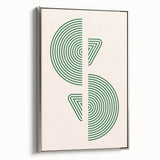 Boho Decor Canvas - Geometric Green Bohemian Wall Art for Modern Homes