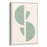 Boho Decor Canvas - Geometric Green Bohemian Wall Art for Modern Homes