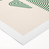 Boho Decor Canvas - Geometric Green Bohemian Wall Art for Modern Homes