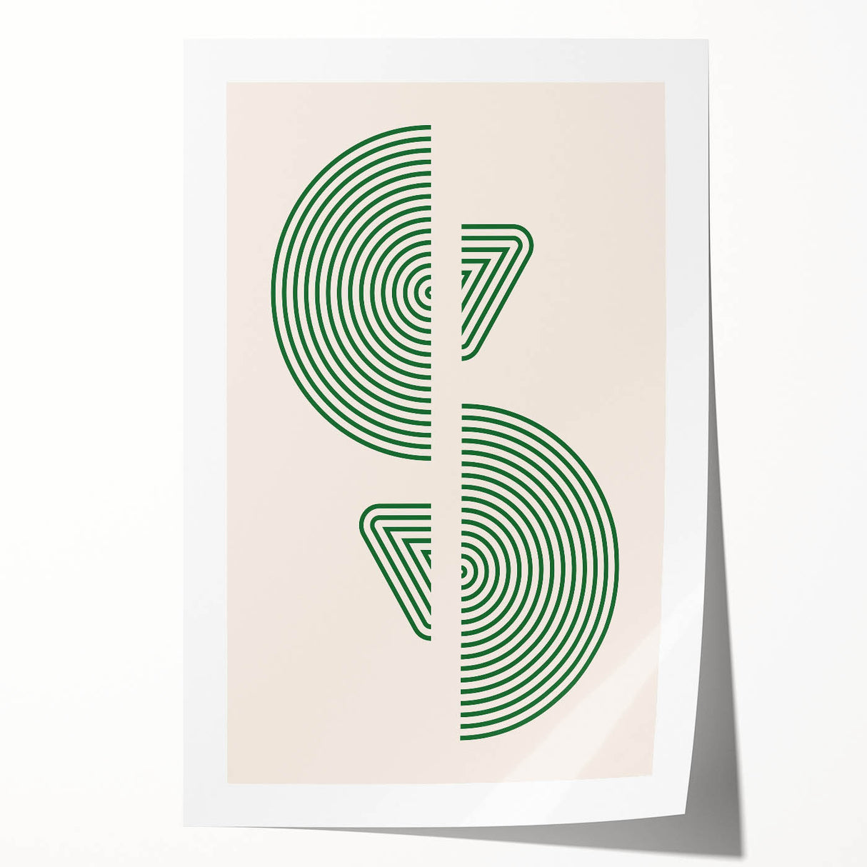 Boho Decor Canvas - Geometric Green Bohemian Wall Art for Modern Homes