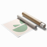 Boho Decor Canvas - Geometric Green Bohemian Wall Art for Modern Homes