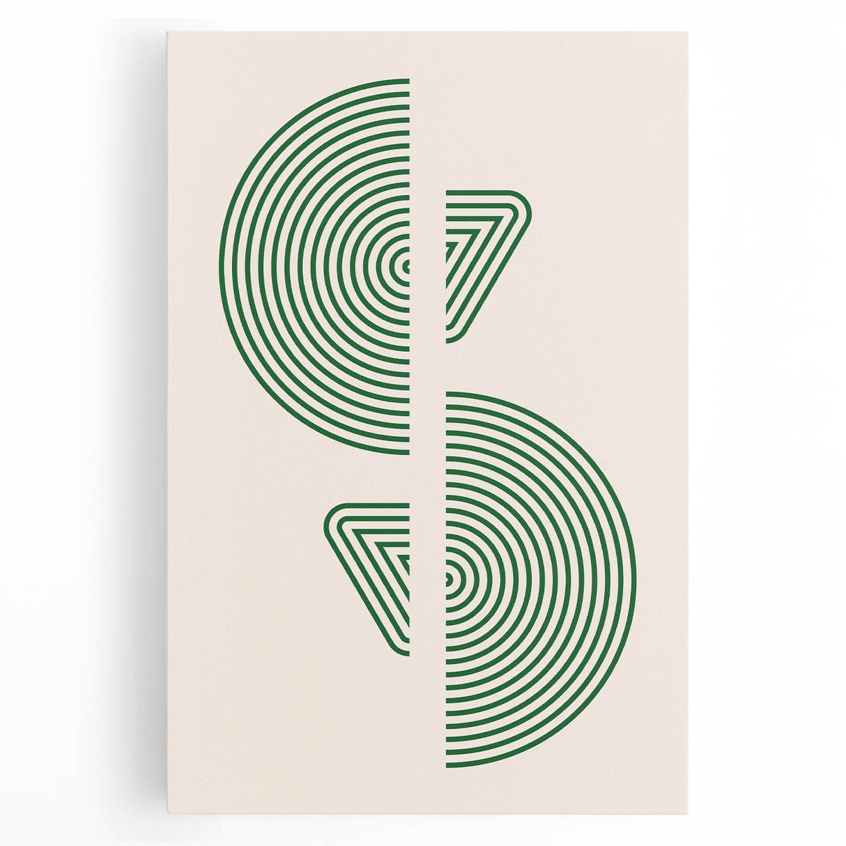 Boho Decor Canvas - Geometric Green Bohemian Wall Art for Modern Homes