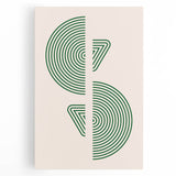 Boho Decor Canvas - Geometric Green Bohemian Wall Art for Modern Homes