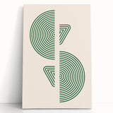 Boho Decor Canvas - Geometric Green Bohemian Wall Art for Modern Homes