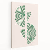 Boho Decor Canvas - Geometric Green Bohemian Wall Art for Modern Homes