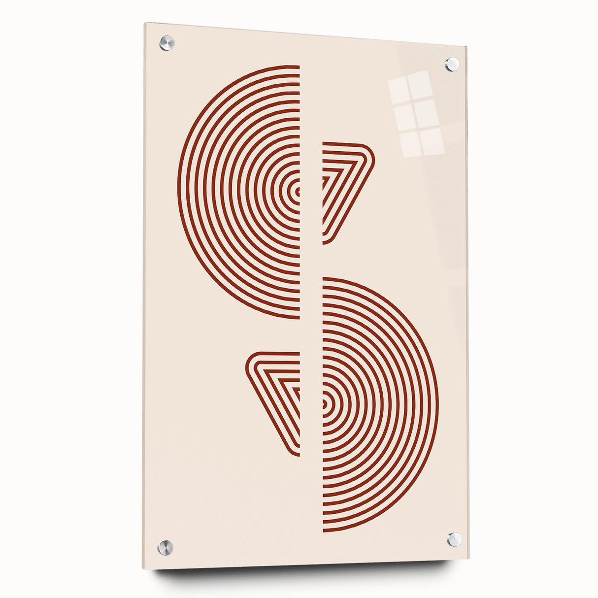 Bohemian Wall Art - Eclectic Rust Geometric Boho Canvas for Interiors