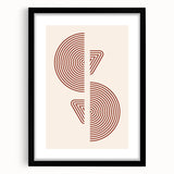 Bohemian Wall Art - Eclectic Rust Geometric Boho Canvas for Interiors