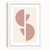 Bohemian Wall Art - Eclectic Rust Geometric Boho Canvas for Interiors