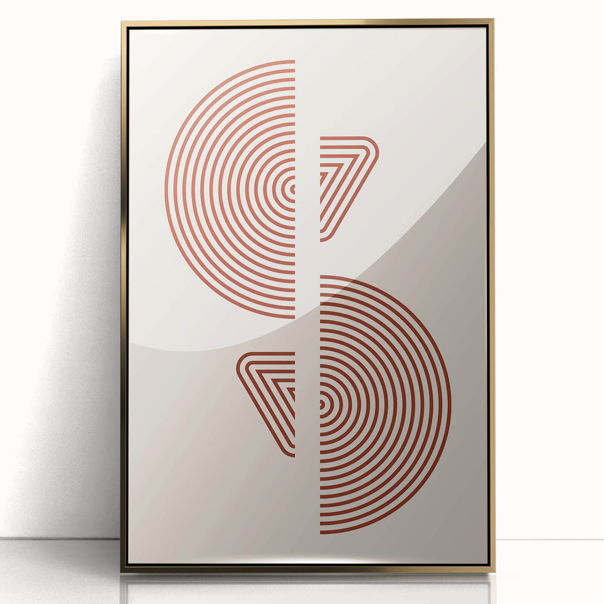 Bohemian Wall Art - Eclectic Rust Geometric Boho Canvas for Interiors