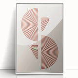 Bohemian Wall Art - Eclectic Rust Geometric Boho Canvas for Interiors