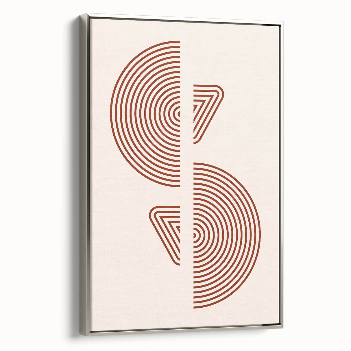 Bohemian Wall Art - Eclectic Rust Geometric Boho Canvas for Interiors