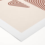 Bohemian Wall Art - Eclectic Rust Geometric Boho Canvas for Interiors