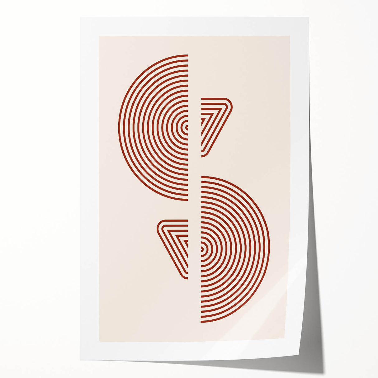 Bohemian Wall Art - Eclectic Rust Geometric Boho Canvas for Interiors