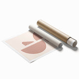 Bohemian Wall Art - Eclectic Rust Geometric Boho Canvas for Interiors