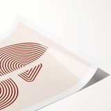 Bohemian Wall Art - Eclectic Rust Geometric Boho Canvas for Interiors