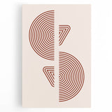 Bohemian Wall Art - Eclectic Rust Geometric Boho Canvas for Interiors