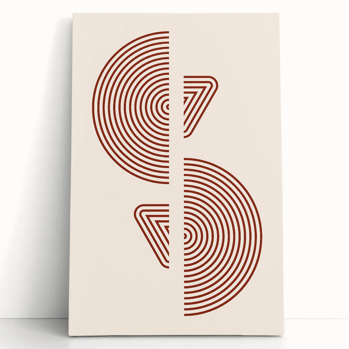 Bohemian Wall Art - Eclectic Rust Geometric Boho Canvas for Interiors