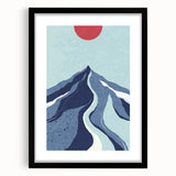 Bohemian Wall Art - Bold Mountain Landscape Boho Chic Canvas Print