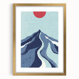 Bohemian Wall Art - Bold Mountain Landscape Boho Chic Canvas Print