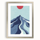 Bohemian Wall Art - Bold Mountain Landscape Boho Chic Canvas Print