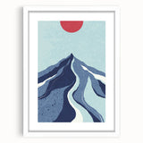 Bohemian Wall Art - Bold Mountain Landscape Boho Chic Canvas Print