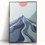 Bohemian Wall Art - Bold Mountain Landscape Boho Chic Canvas Print