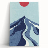 Bohemian Wall Art - Bold Mountain Landscape Boho Chic Canvas Print