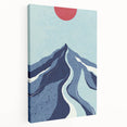 Bohemian Wall Art - Bold Mountain Landscape Boho Chic Canvas Print