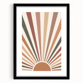 Boho Chic Wall Art - Sunburst Geometric Bohemian Canvas for Interiors