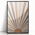 Boho Chic Wall Art - Sunburst Geometric Bohemian Canvas for Interiors