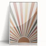 Boho Chic Wall Art - Sunburst Geometric Bohemian Canvas for Interiors