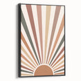 Boho Chic Wall Art - Sunburst Geometric Bohemian Canvas for Interiors