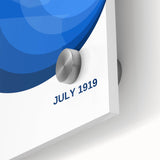 Bohemian Blue Circle Art | Eclectic Bauhaus Boho Decor Canvas Print